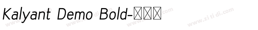 Kalyant Demo Bold字体转换